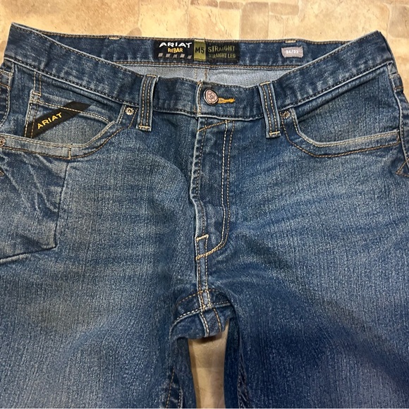 Ariat Rebar M5 Men's Straight Leg Blue Jeans 34x32 - Picture 2 of 9
